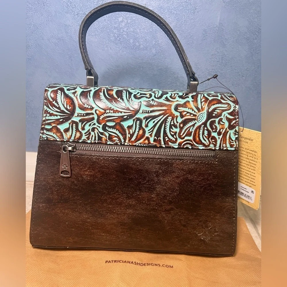 NWT Patricia Nash Leather Chauny Satchel with Detachable Strap